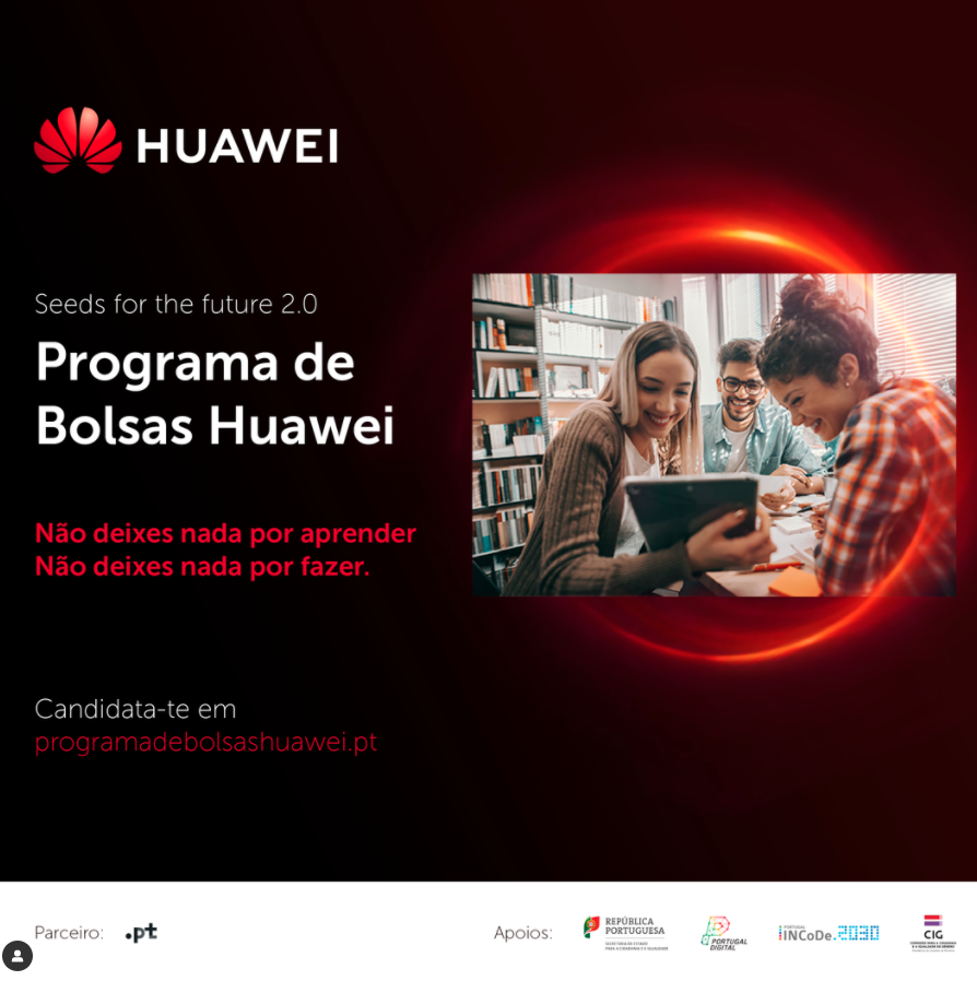 .PT e Huawei lançam programa de bolsas para estudantes universitários portugueses